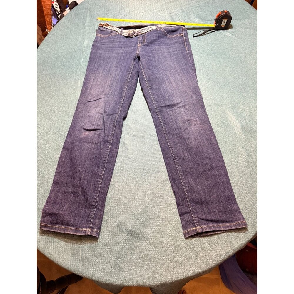 Simply Vera Vera Wang Womens 8P Straight Mid Rise Denim Jeans With Belt Blue